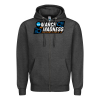 Charcoal Heather MARCH MADNESS Zipper Hoodie - linhVisuals