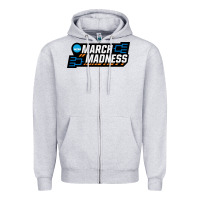 Heather Grey MARCH MADNESS Zipper Hoodie - linhVisuals