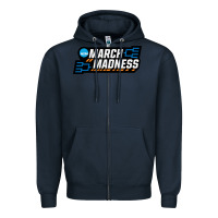 Navy MARCH MADNESS Zipper Hoodie - linhVisuals