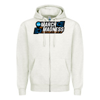 Oatmeal Heather MARCH MADNESS Zipper Hoodie - linhVisuals
