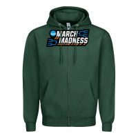 Sports Green MARCH MADNESS Zipper Hoodie - linhVisuals