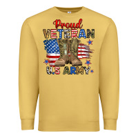 Antique Gold proud veteran u.s army Premium Sweatshirt - RanaPortraitStore