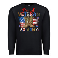 Black proud veteran u.s army Premium Sweatshirt - RanaPortraitStore