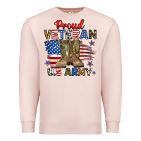Pale Pink proud veteran u.s army Premium Sweatshirt - RanaPortraitStore