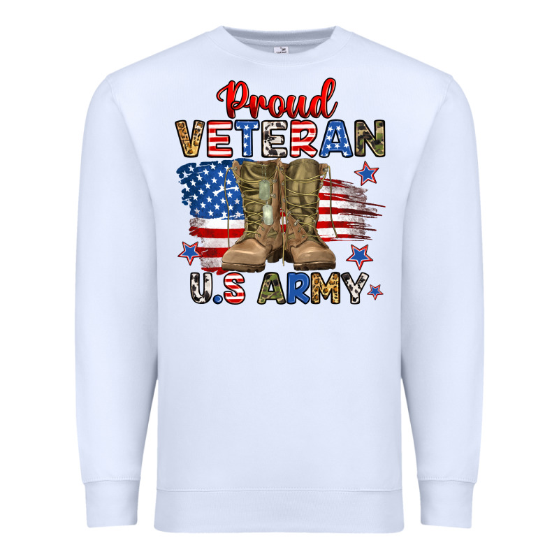 Proud Veteran U.s Army Premium Sweatshirt by RanaPortraitStore | Teevron