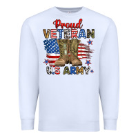 White proud veteran u.s army Premium Sweatshirt - RanaPortraitStore