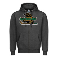 Charcoal Heather utah grizzlies Zipper Hoodie - linhVisuals