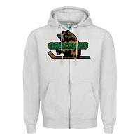 Dove Grey utah grizzlies Zipper Hoodie - linhVisuals