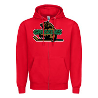 Red utah grizzlies Zipper Hoodie - linhVisuals