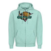 Seafoam utah grizzlies Zipper Hoodie - linhVisuals