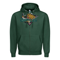 Sports Green utah grizzlies Zipper Hoodie - linhVisuals