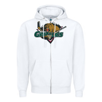 White utah grizzlies Zipper Hoodie - linhVisuals
