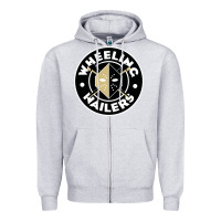 Heather Grey wheeling nailers Zipper Hoodie - linhVisuals