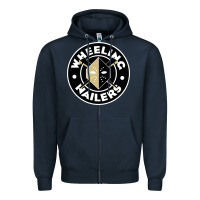 Navy wheeling nailers Zipper Hoodie - linhVisuals