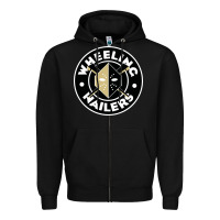 Black wheeling nailers Zipper Hoodie - linhVisuals