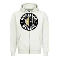 Oatmeal Heather wheeling nailers Zipper Hoodie - linhVisuals