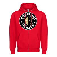 Red wheeling nailers Zipper Hoodie - linhVisuals