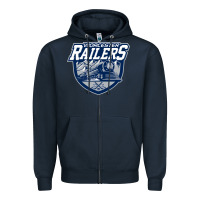 Navy worcester railers Zipper Hoodie - linhVisuals