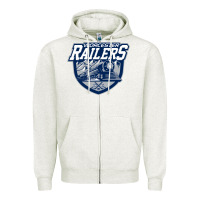Oatmeal Heather worcester railers Zipper Hoodie - linhVisuals