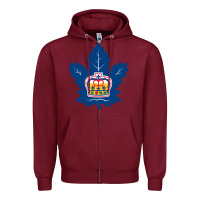 Burgundy toronto marlies Zipper Hoodie - linhVisuals