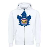 White toronto marlies Zipper Hoodie - linhVisuals