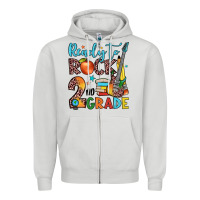 Dove Grey ready to rock 2nd grade Zipper Hoodie - JahusDesignShop