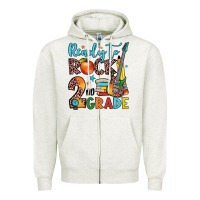 Oatmeal Heather ready to rock 2nd grade Zipper Hoodie - JahusDesignShop