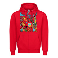 Red ready to rock 2nd grade Zipper Hoodie - JahusDesignShop