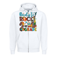 White ready to rock 2nd grade Zipper Hoodie - JahusDesignShop