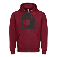 Burgundy ann wilson müsïc Zipper Hoodie - linhVisuals