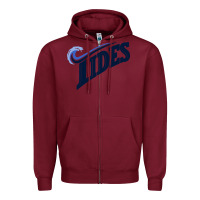 Burgundy #norfolk tides Zipper Hoodie - linhVisuals