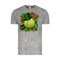 Cloud Rock st.patrick's day softball Vintage Tee - FaDigitalArtStudio