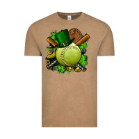 Vintage Coffee st.patrick's day softball Vintage Tee - FaDigitalArtStudio