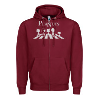 Burgundy peanuts Zipper Hoodie - linhVisuals