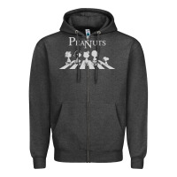 Charcoal Heather peanuts Zipper Hoodie - linhVisuals