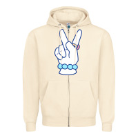 Sandshell girl peace sign Zipper Hoodie - linhVisuals