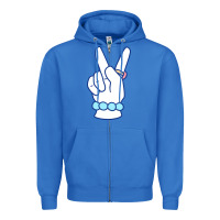 True Royal girl peace sign Zipper Hoodie - linhVisuals