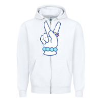 White girl peace sign Zipper Hoodie - linhVisuals