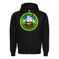 Black great seal of the muscogee nation Zipper Hoodie - linhVisuals