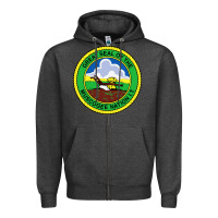Charcoal Heather great seal of the muscogee nation Zipper Hoodie - linhVisuals