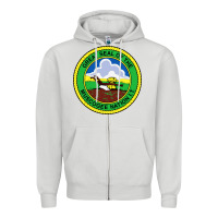 Dove Grey great seal of the muscogee nation Zipper Hoodie - linhVisuals