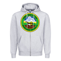 Heather Grey great seal of the muscogee nation Zipper Hoodie - linhVisuals
