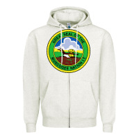 Oatmeal Heather great seal of the muscogee nation Zipper Hoodie - linhVisuals