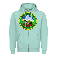 Seafoam great seal of the muscogee nation Zipper Hoodie - linhVisuals