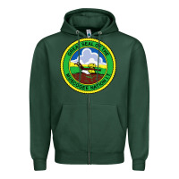 Sports Green great seal of the muscogee nation Zipper Hoodie - linhVisuals