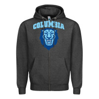 Charcoal Heather columbia university Zipper Hoodie - linhVisuals