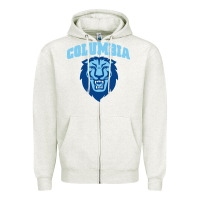Oatmeal Heather columbia university Zipper Hoodie - linhVisuals