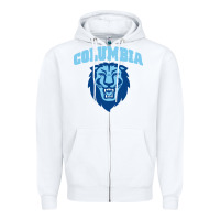 White columbia university Zipper Hoodie - linhVisuals