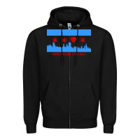 Black sweet home chicago Zipper Hoodie - linhVisuals