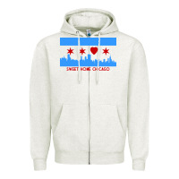 Oatmeal Heather sweet home chicago Zipper Hoodie - linhVisuals